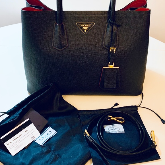 prada double bag large